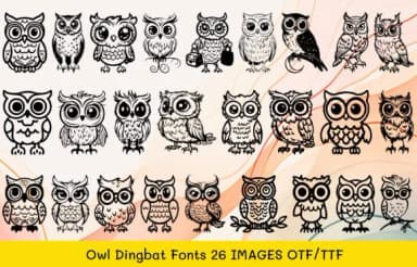 Owl by MOMAT THIRTYONE — Dingbats Font — thumbnail 1