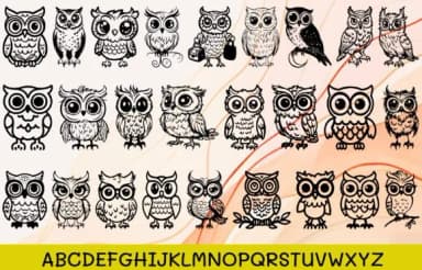 Owl by MOMAT THIRTYONE — Dingbats Font — thumbnail 2