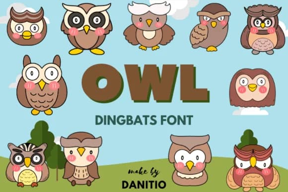 Owl by danita.kukkai — Dingbats Font