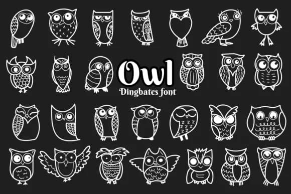 Owl by Chonada — Dingbats Font