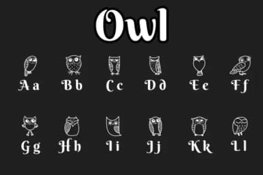 Owl by Chonada — Dingbats Font — thumbnail 2