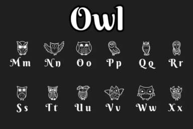Owl by Chonada — Dingbats Font — thumbnail 3