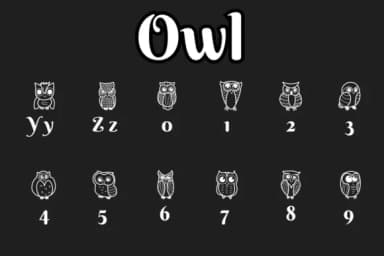 Owl by Chonada — Dingbats Font — thumbnail 4