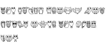 Owl by Chonada — Dingbats Font — thumbnail 8