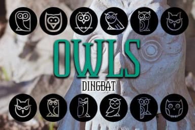 Owls by vladimirnikolic — Dingbats Font — thumbnail 1