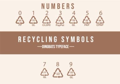 Packaging Recycling Symbols - Codes by Minimalistartstudio — Dingbats Font — thumbnail 3