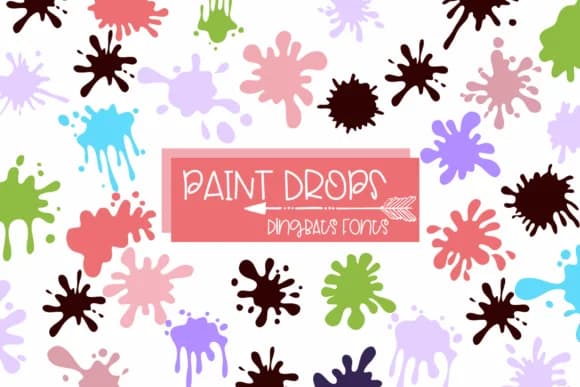 Paint Drops by Sirinart — Dingbats Font