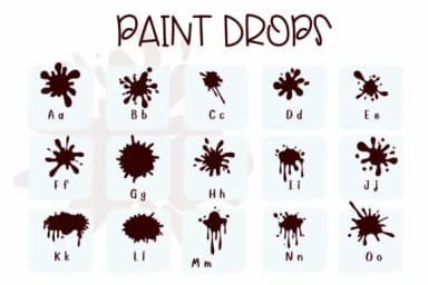 Paint Drops by Sirinart — Dingbats Font — thumbnail 2