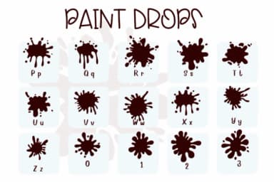 Paint Drops by Sirinart — Dingbats Font — thumbnail 5
