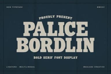 Palice Bordlin by Maulana Creative — Slab Serif Font — thumbnail 1