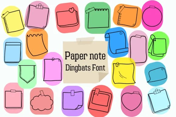Paper Note by Nun Sukhwan — Dingbats Font