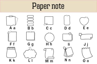 Paper Note by Nun Sukhwan — Dingbats Font — thumbnail 2