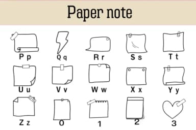 Paper Note by Nun Sukhwan — Dingbats Font — thumbnail 3
