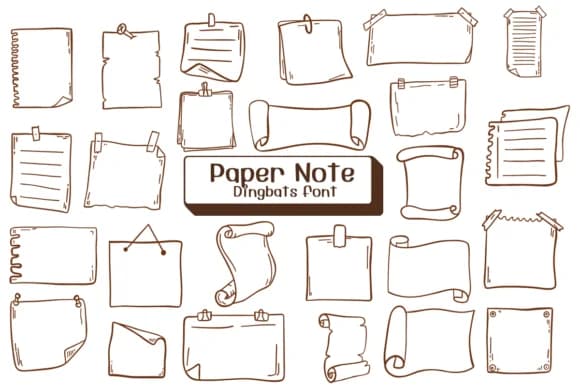 Paper Note by Ketsarin — Dingbats Font