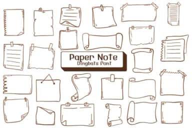 Paper Note by Ketsarin — Dingbats Font — thumbnail 1