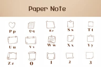 Paper Note by Ketsarin — Dingbats Font — thumbnail 3