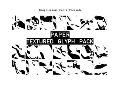 Paper Textured Glyphs by GraphicsBam Fonts — Dingbats Font — thumbnail 1