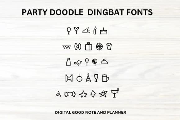 Party Doodle by fonty88 — Dingbats Font