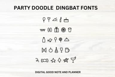 Party Doodle by fonty88 — Dingbats Font — thumbnail 1