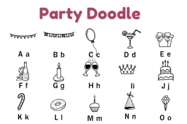 Party Doodle by Nun Sukhwan — Dingbats Font — thumbnail 2