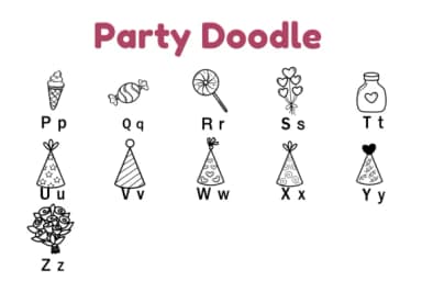 Party Doodle by Nun Sukhwan — Dingbats Font — thumbnail 3