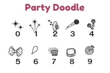 Party Doodle by Nun Sukhwan — Dingbats Font — thumbnail 4