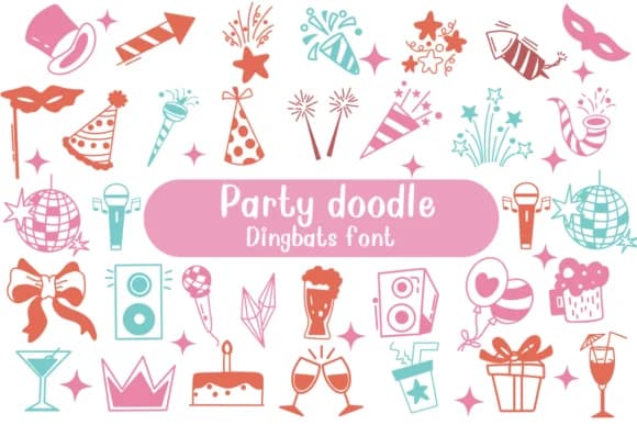 Party Doodle by Nongyao — Dingbats Font