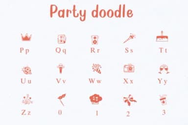 Party Doodle by Nongyao — Dingbats Font — thumbnail 2