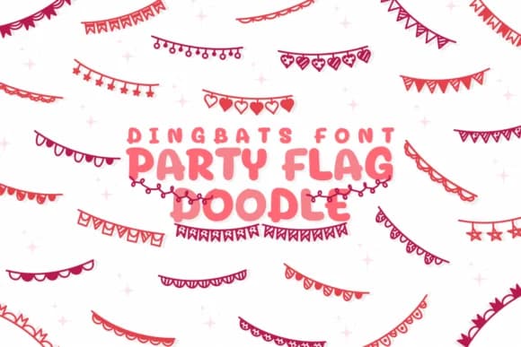 Party Flag Doodle by Chonada — Dingbats Font