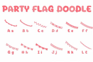 Party Flag Doodle by Chonada — Dingbats Font — thumbnail 2