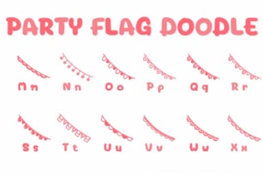 Party Flag Doodle by Chonada — Dingbats Font — thumbnail 3