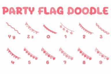 Party Flag Doodle by Chonada — Dingbats Font — thumbnail 4
