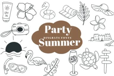 Party Summer by Suphitchaya — Dingbats Font — thumbnail 1