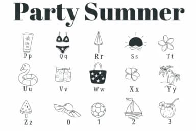 Party Summer by Suphitchaya — Dingbats Font — thumbnail 3