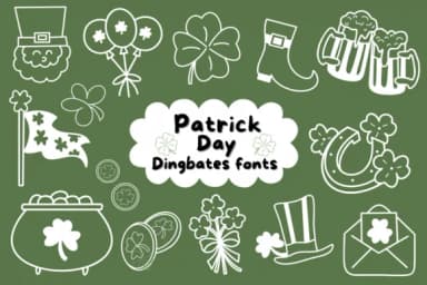 Patrick Day by Natchuta — Dingbats Font — thumbnail 1