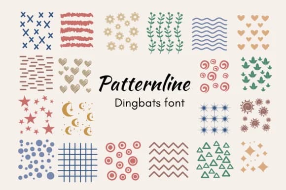 Patternline by Nun Sukhwan — Dingbats Font