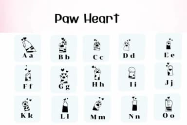 Paw Heart by Ketsarin — Dingbats Font — thumbnail 2