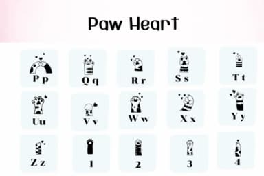 Paw Heart by Ketsarin — Dingbats Font — thumbnail 3