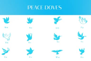 Peace Doves by Heartcraft Atelier — Dingbats Font — thumbnail 3