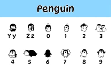 Penguin by Chonada — Dingbats Font — thumbnail 4