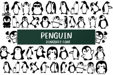 Penguin by Nongyao — Dingbats Font — thumbnail 1