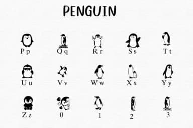 Penguin by Nongyao — Dingbats Font — thumbnail 3