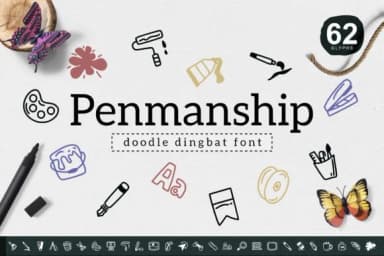 Penmanship by YandiDesigns — Dingbats Font — thumbnail 1