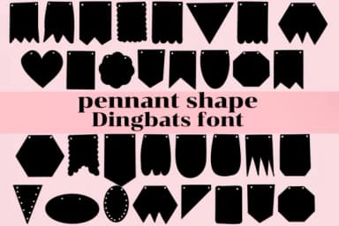Pennant Shape by Nongyao — Dingbats Font — thumbnail 1