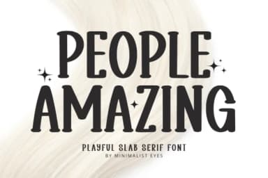 People Amazing by Minimalist Eyes — Slab Serif Font — thumbnail 1