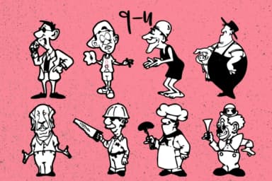 People Cartoon by Minimalistartstudio — Dingbats Font — thumbnail 8