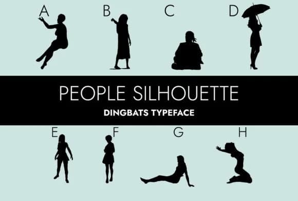 People Silhouettes 2.0 by Minimalistartstudio — Dingbats Font