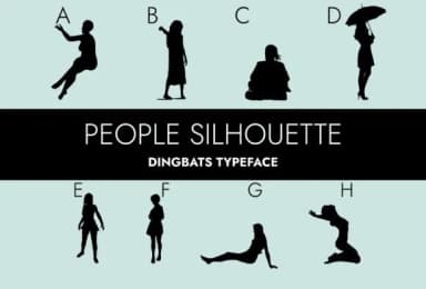 People Silhouettes 2.0 by Minimalistartstudio — Dingbats Font — thumbnail 1