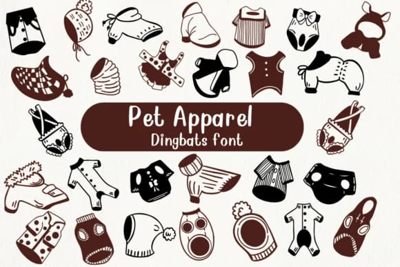 Pet Apparel by Nongyao — Dingbats Font
