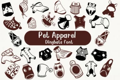 Pet Apparel by Nongyao — Dingbats Font — thumbnail 1